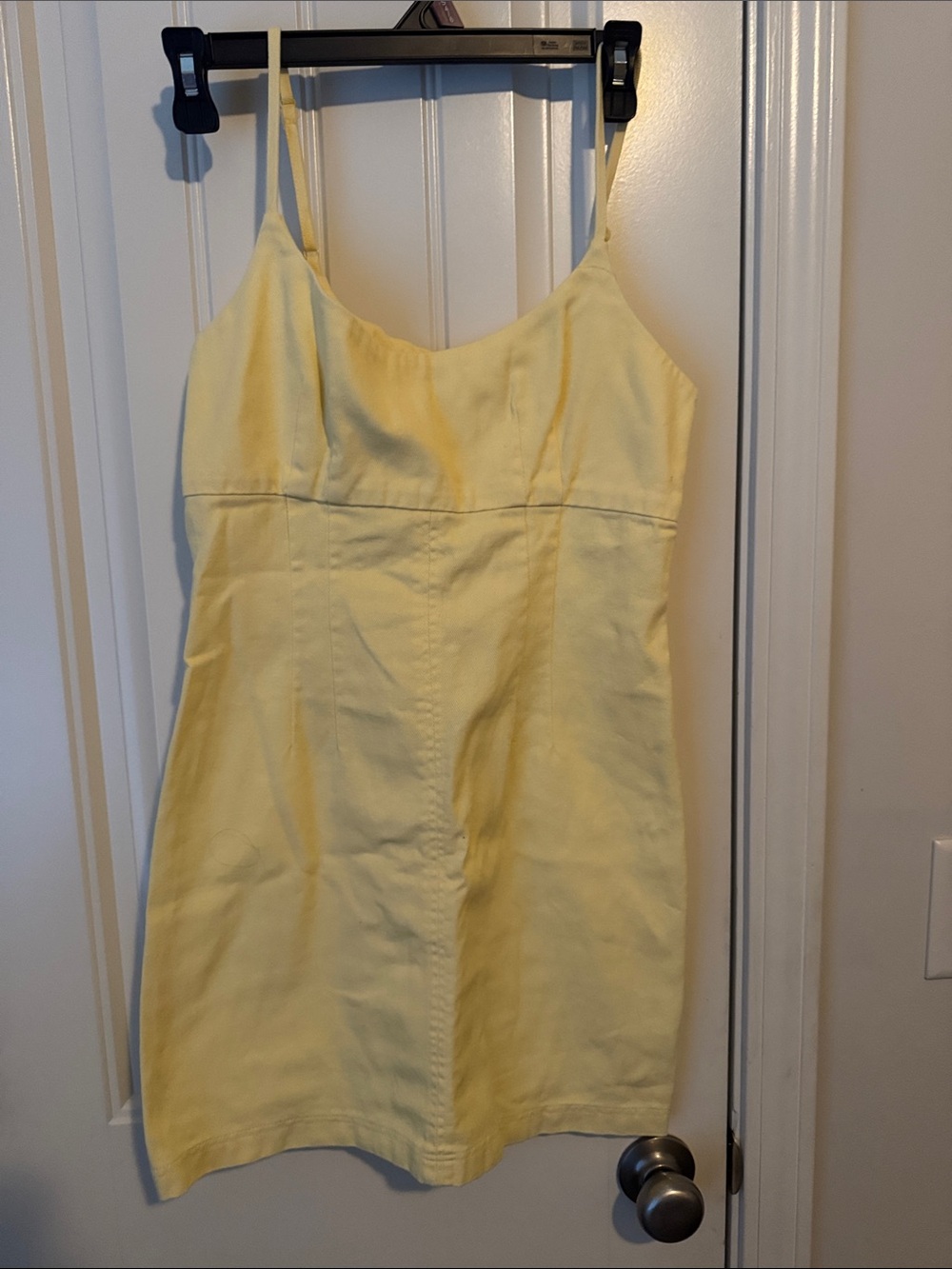 Altar'd State Light Yellow Spaghetti-Strap Mini Dress